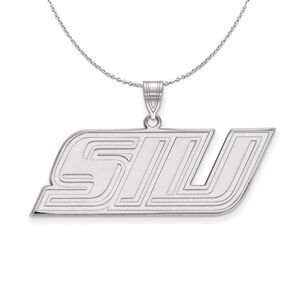 Sterling Silver Southern Illinois U Medium 'SIU' Necklace - 24 In